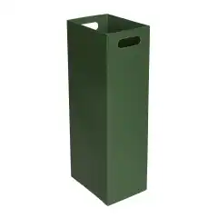 Praktisk til rask fylling av vedsekker.