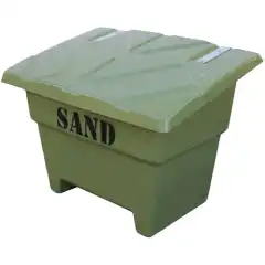 Solid str&oslash;sandkasse i glassfiber.